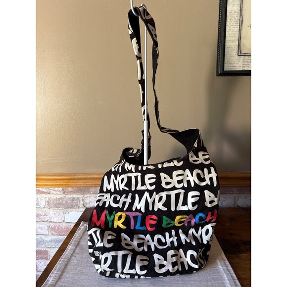 Myrtle Beach Robin Ruth Black & Multicolor Shoulder Bag - Picture 2 of 16